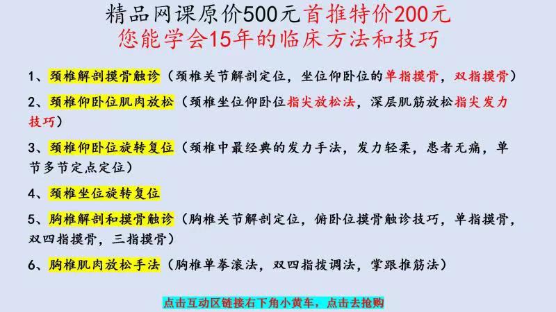 【王文浩】骨道归原术手法技巧精品网课-图片2